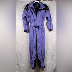 Roffe Ski  Snow‎ Suit Purple Jumpsuit One Piece Vintage 80's Retro Women's 12